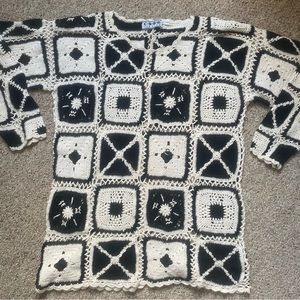 Vintage crochet sweater! 🧶